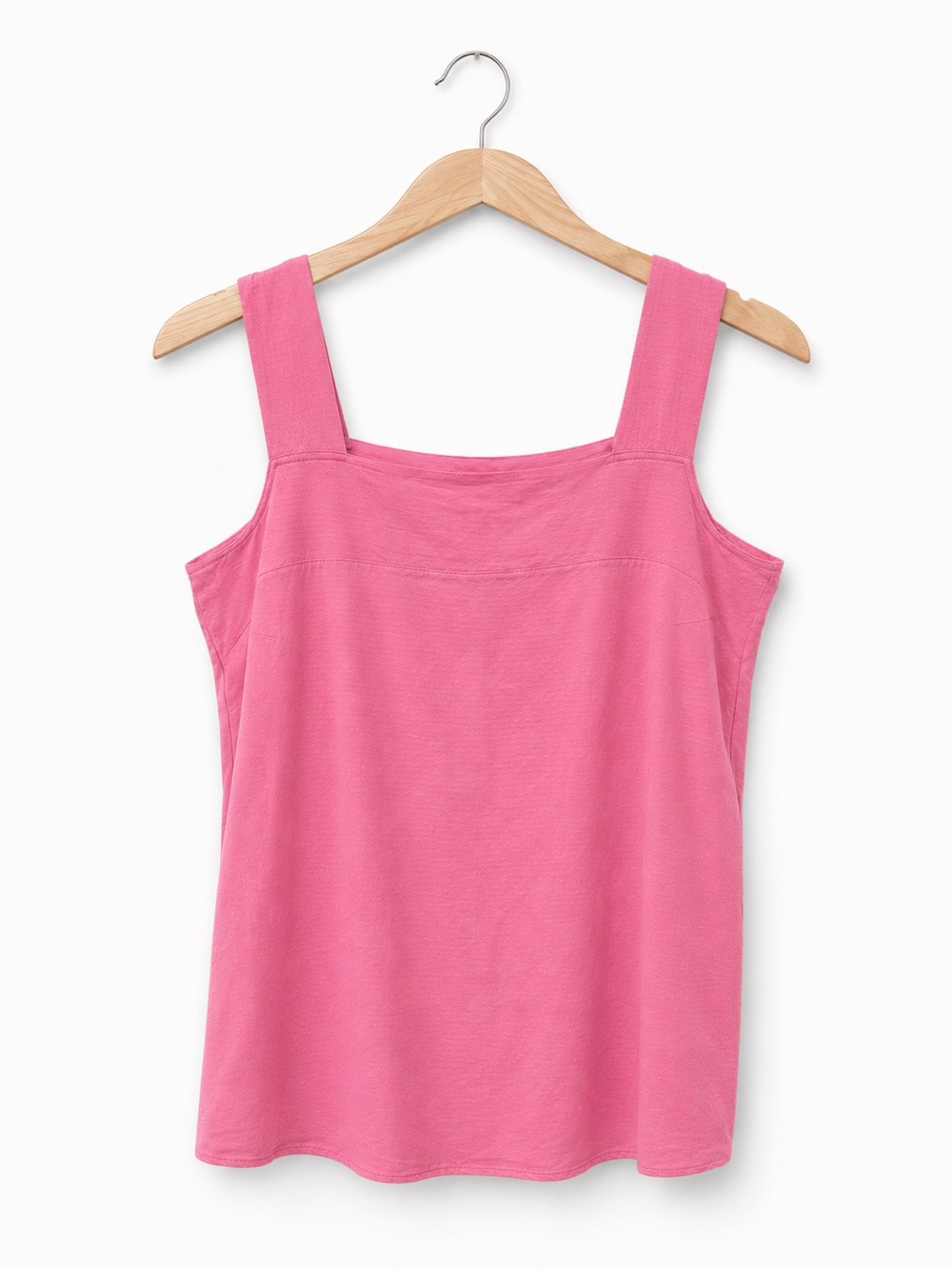 Pink textured square neck tank top sleeveless cottagecore summer cami